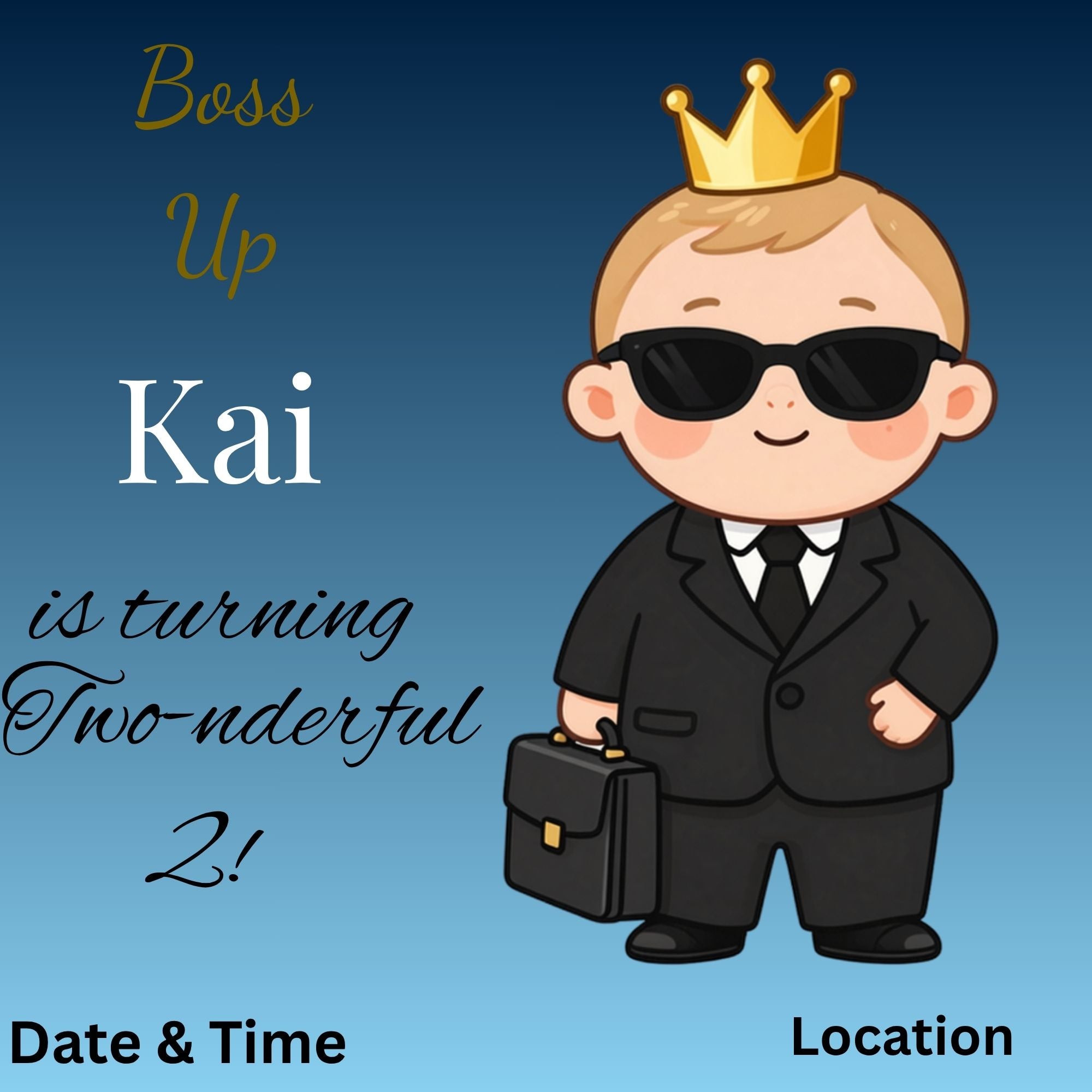 Boss Up Digital Birthday Invitation